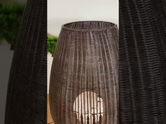 Lâmpada de piso de tripé de rotão para exterior LED Lâmpada de pé preta Hotel Decoração moderna