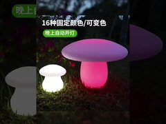IP65 lâmpada iluminada de plástico PE de forma de cogumelo à prova d'água