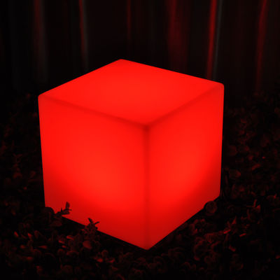 Glowing Outdoor LED Cube Light Chair Plástico IP65 Impermeável Para Decoração de Parque Villa