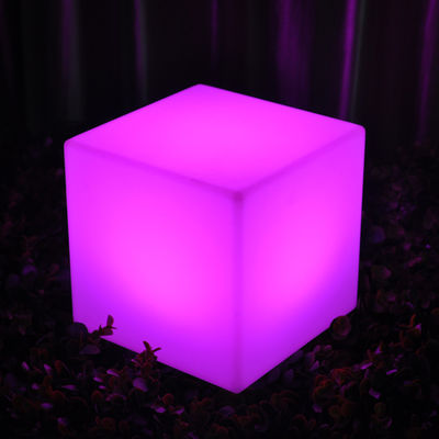 Glowing Outdoor LED Cube Light Chair Plástico IP65 Impermeável Para Decoração de Parque Villa