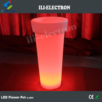 Iluminado Highboy LED pote de flores artificial com 16 cores mudando com controle remoto