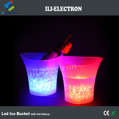 Vendedor quente plástico led balde de gelo champanhe