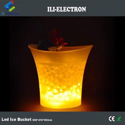 Vendedor quente plástico led balde de gelo champanhe