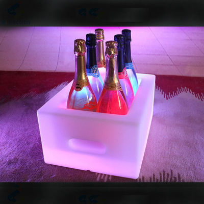 16 cores mudando PE plástico LED balde de gelo IP65 resistente à água para cerveja champanhe