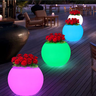 CE/ROHS 16 Cores mudando vasos de flores brilhantes de forma redonda PE revestido para decoração