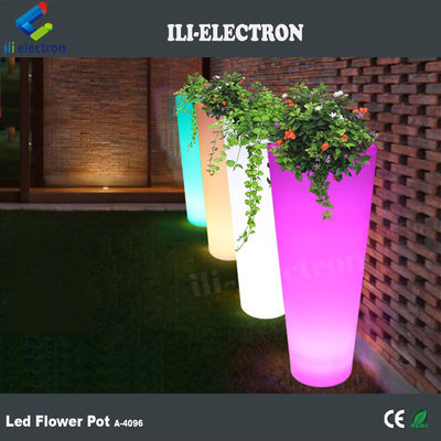 Controlos remotos de mudança de cor Led Flower Pot para lojas de bebidas