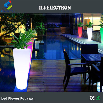 Controlos remotos de mudança de cor Led Flower Pot para lojas de bebidas