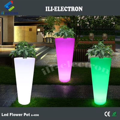 Controlos remotos de mudança de cor Led Flower Pot para lojas de bebidas