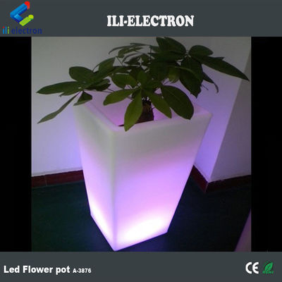 China Fornecedor LED exterior iluminado iluminado planta quadrada pote 80000h duração da bateria
