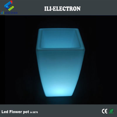 China Fornecedor LED exterior iluminado iluminado planta quadrada pote 80000h duração da bateria