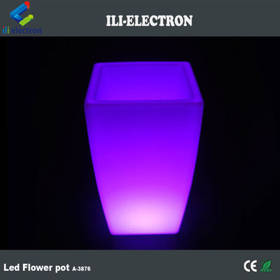 China Fornecedor LED exterior iluminado iluminado planta quadrada pote 80000h duração da bateria