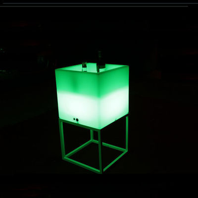 Área exterior à prova d'água Iluminação de balde de gelo quadrado com suporte de metal