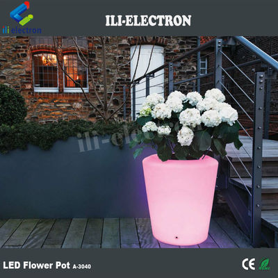 Controle remoto de plástico LED iluminado florilha / plantador / balde de gelo