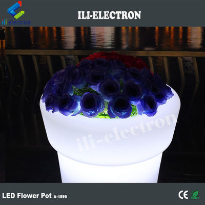 Pato de flores de plástico LED iluminado de altura redonda / plantador de flores
