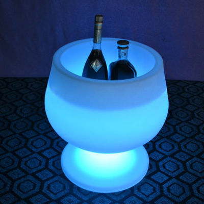 Vinho plástico LED balde de gelo flashing recarregável para o exterior