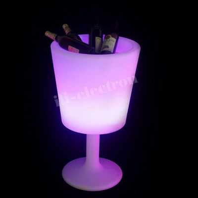 Copo de gelo LED de plástico sem fio 16 cores de mudança para champanhe