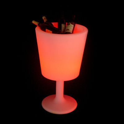 Controle sem fio de plástico brilhante led balde de gelo com suporte para interior e exterior