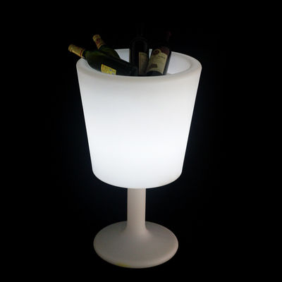 Controle sem fio de plástico brilhante led balde de gelo com suporte para interior e exterior