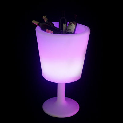 Controle sem fio de plástico brilhante led balde de gelo com suporte para interior e exterior