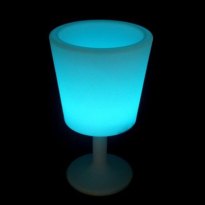 Controle sem fio de plástico brilhante led balde de gelo com suporte para interior e exterior