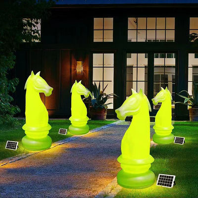 Cavalo-marino Mudança de forma Luz de jardim de cor Luz LED de plástico recarregável