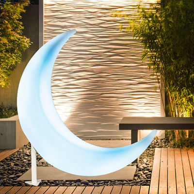 Luzes decorativas de jardim em forma de lua de LED 16 cores mudando
