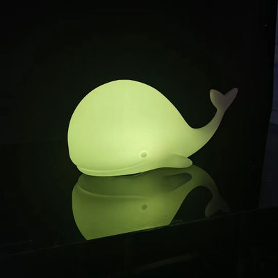 Lâmpada de luz noturna recarregável Whale LED para quarto do lado da cama do bebé