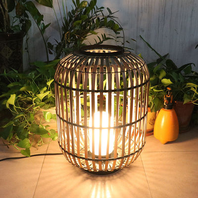 Lâmpada de Rattan Decorativa, Lâmpada de Rattan Tecido 3500K Para Atmosfera