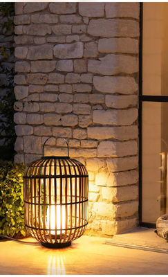 Lâmpada de Rattan Decorativa, Lâmpada de Rattan Tecido 3500K Para Atmosfera