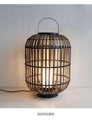Lâmpada de Rattan Decorativa, Lâmpada de Rattan Tecido 3500K Para Atmosfera