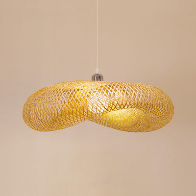 Lâmpadas Suspensas Lâmpadas de teto LED de bambu Lâmpadas pendentes de rotão