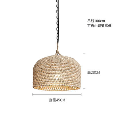 3500K Creative Rattan Pendant Light Switch Control para sala de estar