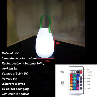 2700K CCT Lâmpada portátil LED de plástico recarregável para restaurante