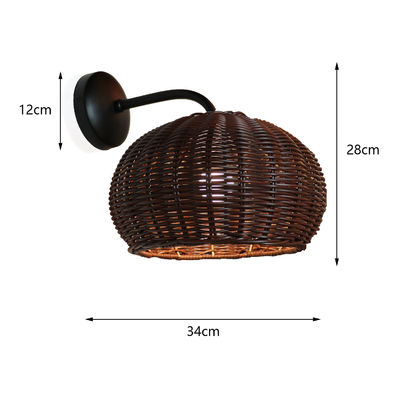 220V Lâmpada de Parede de Rattan Sombra de Mano de tricô à prova d'água Para Outdoors