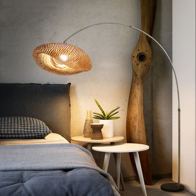 Melhor Qualidade Decoração Moderna Lâmpada de leitura LED de pé de metal Lâmpada de piso de pesca criativa