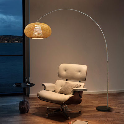 Melhor Qualidade Decoração Moderna Lâmpada de leitura LED de pé de metal Lâmpada de piso de pesca criativa