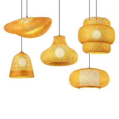 Lâmpada decorativa de bambu pendurada