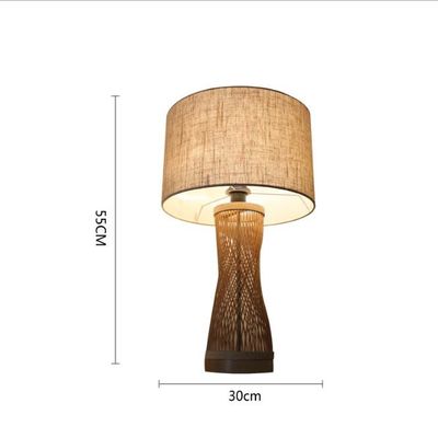 Atmosfera Lâmpada de mesa de Rattan, Lâmpada de mesa de bambu Para decoração interior