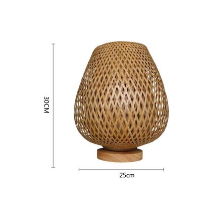 Atmosfera Lâmpada de mesa de Rattan, Lâmpada de mesa de bambu Para decoração interior