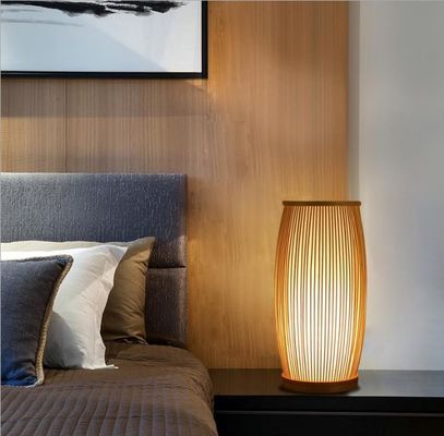 Atmosfera Lâmpada de mesa de Rattan, Lâmpada de mesa de bambu Para decoração interior