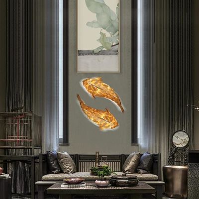 Lâmpadas de peixe de desenho criativo Lâmpada de candelabro