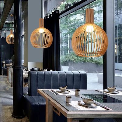 Caixa de pássaros Pendente de rotão Lustreiro 3500K Branco Quente Para Restaurante Bar