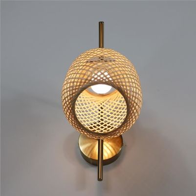 luxuosa lâmpada de parede de bambu tecido - lâmpada de corredor de bambu - lâmpada de rotão de bambu pendurada