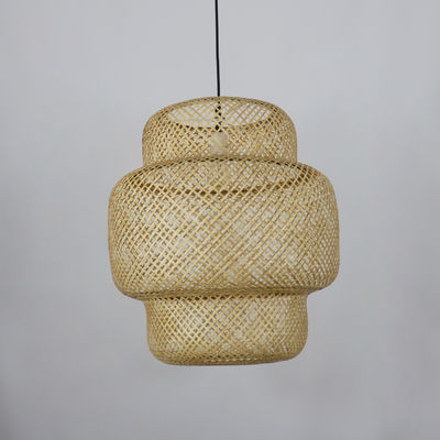 Lâmpada pendente feita à mão - Lanterna de bambu - Lâmpada decorativa de bambu pendurada
