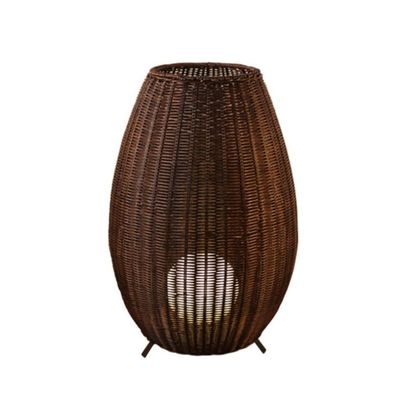 35cm/45cm/78cm/128cm de altura lâmpadas de pé artísticas lâmpadas de piso de vime de rotão