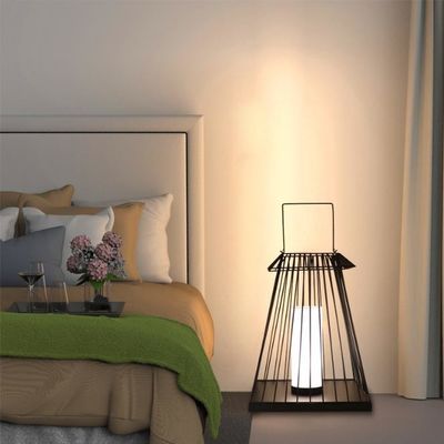 Lâmpada de lanterna de piso de Rattan E27 Base para jardim ao ar livre