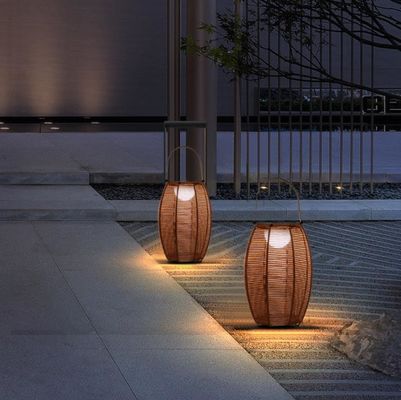 Lâmpada de chão de sombra de rotão de exterior com energia solar IP65 à prova d'água
