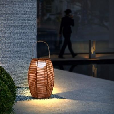 Lâmpada de chão de sombra de rotão de exterior com energia solar IP65 à prova d'água