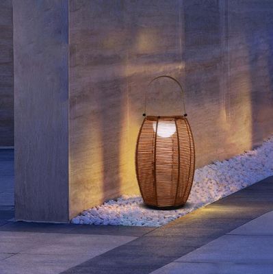 Lâmpada de chão de sombra de rotão de exterior com energia solar IP65 à prova d'água