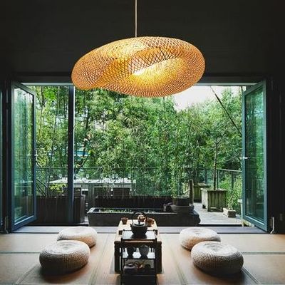 Lâmpadas de Rattan de Bambú Moderno
